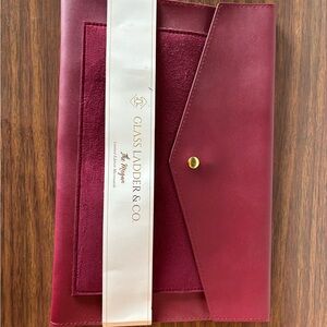 Glass Ladder & Co Burgundy Portfolio Laptop Case